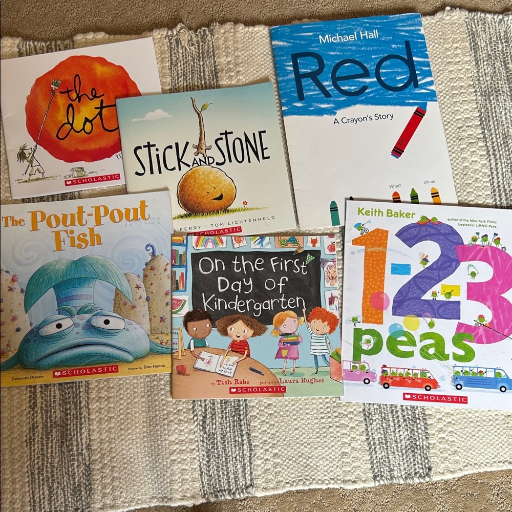Lot of 6 Scholastic Children's Picture Books - Bright Multi-Color Covers